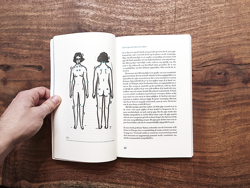 Illustratie voor Fibromyalgie anders bekeken, Herlinde Jacobs LANNOO